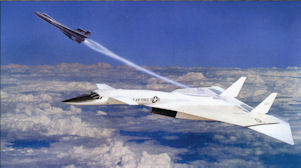 Illustration of Delta wing X-15 launched from XB-70