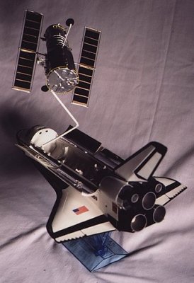 Hubble Space Telescope and Space Shuttle Orbiter (1/100)