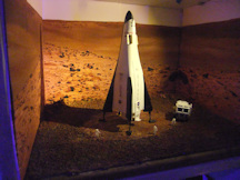 Mars Ascent/Descent Vehicle diorama with NASA E.V./Chariot rover (Matchbox Toy)
