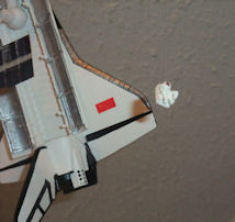 Cosmonaut on space motorcycle