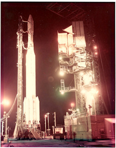 Delta 76 on pad at Vandenberg AFB