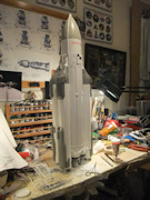 1/72 Energia model on workbench