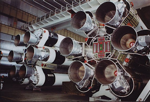 Proton Rocket first stage engines in the Khrunichev Plant