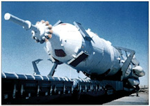 Detail of Saturn I, Block 2 model (SA-7)