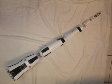 Saturn C-8 model stages lined up