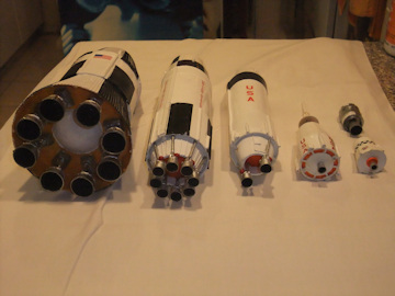 Saturn C-8 model stages