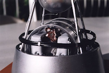 Sputnik 2 model with Laika visible