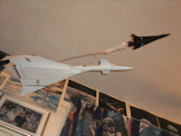 Delta wing X-15 launched from XB-70 from below